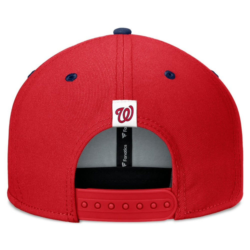 Washington Nationals Fanatics Fundamental Bold Snapback Hat - Red/Navy - Fanatics Discount