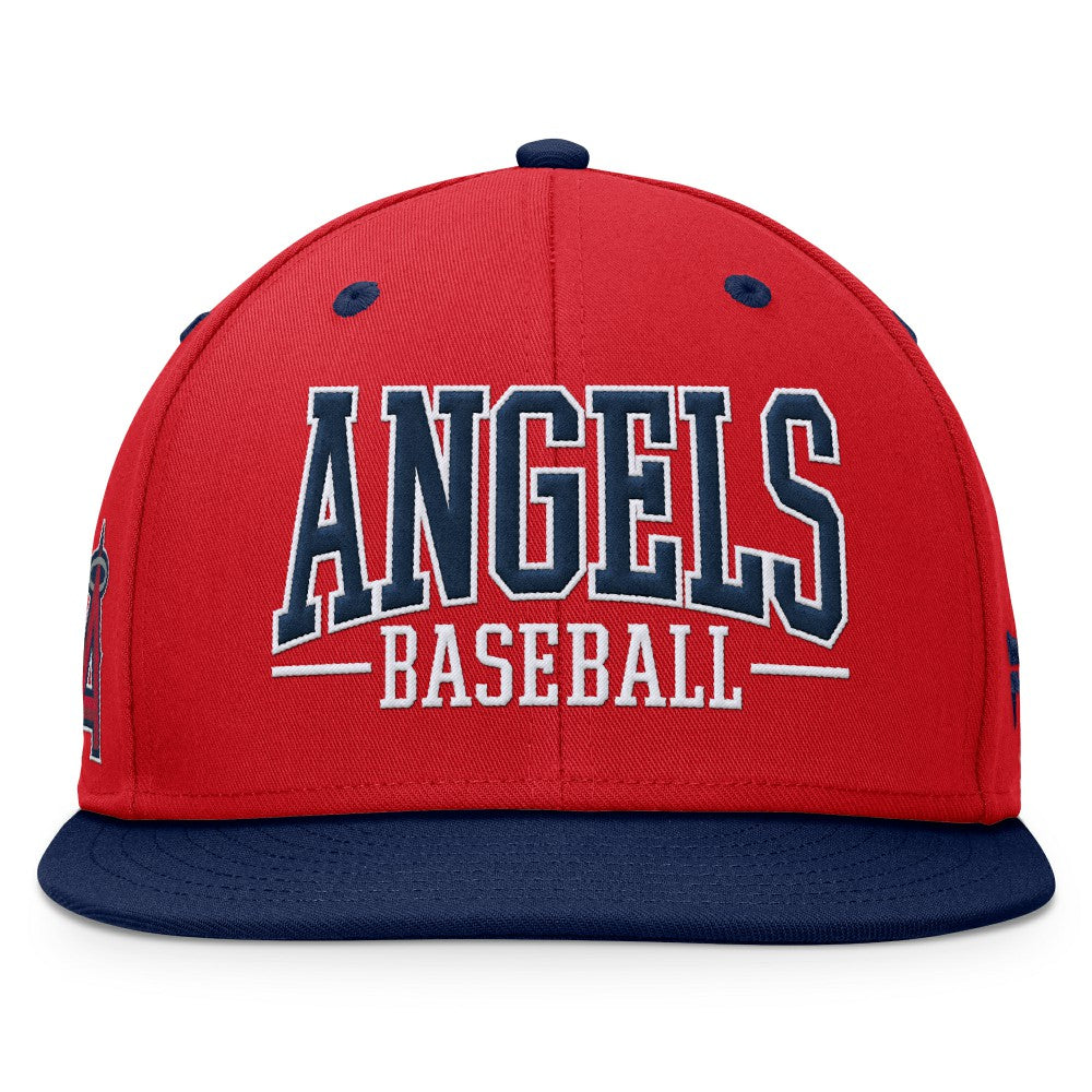 Los Angeles Angels Fanatics Fundamental Bold Snapback Hat - Red/Navy - Fanatics Sale
