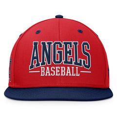 Los Angeles Angels Fanatics Fundamental Bold Snapback Hat - Red/Navy - Fanatics Sale