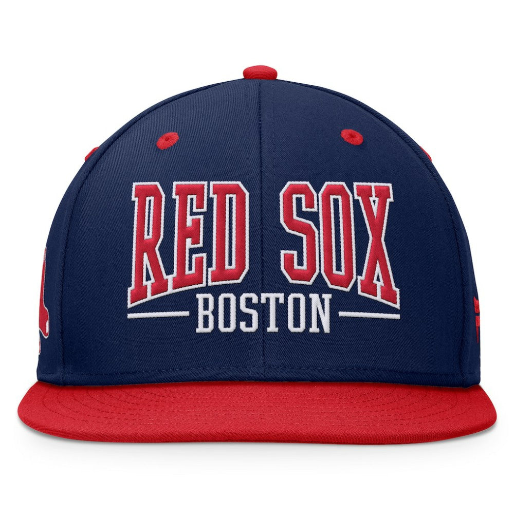 Boston Red Sox Fanatics Fundamental Bold Snapback Hat - Navy/Red - Fanatics on Sale