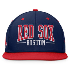 Boston Red Sox Fanatics Fundamental Bold Snapback Hat - Navy/Red - Fanatics on Sale