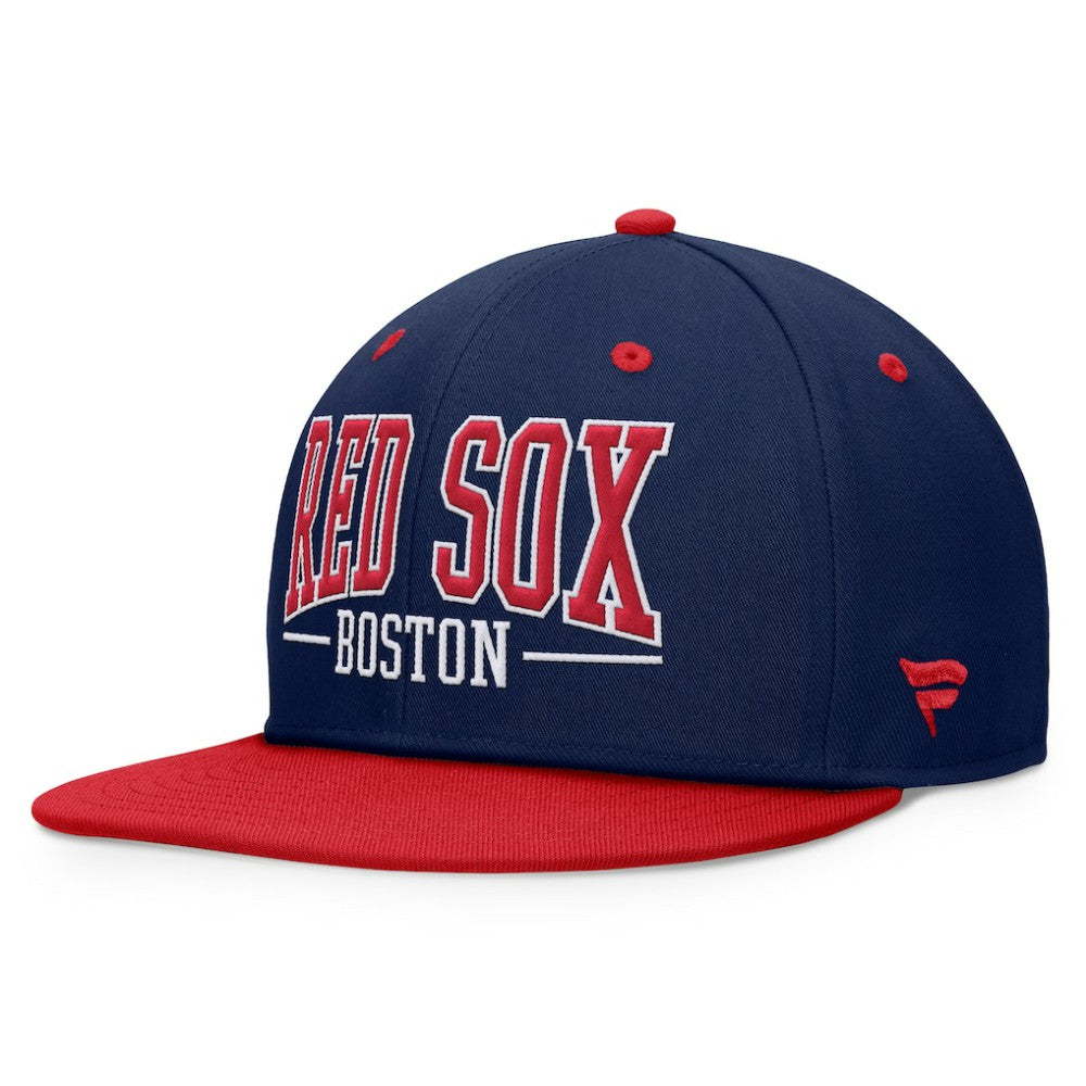 Boston Red Sox Fanatics Fundamental Bold Snapback Hat - Navy/Red - Fanatics on Sale