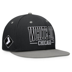 Chicago White Sox Fanatics Fundamental Bold Snapback Hat - Black/Gray - Fanatics Sale