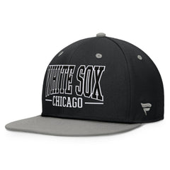 Chicago White Sox Fanatics Fundamental Bold Snapback Hat - Black/Gray - Fanatics Sale