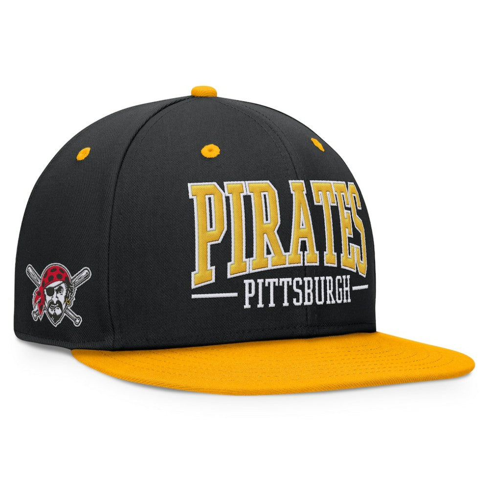 Pittsburgh Pirates Fanatics Fundamental Bold Snapback Hat - Black/Gold - Fanatics Discount