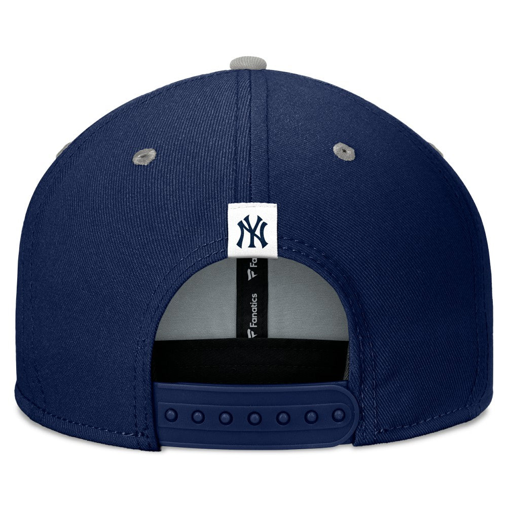 New York Yankees Fanatics Fundamental Bold Snapback Hat - Navy/Gray - Fanatics Online