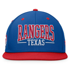 Texas Rangers Fanatics Fundamental Bold Snapback Hat - Royal/Red - Fanatics Discount
