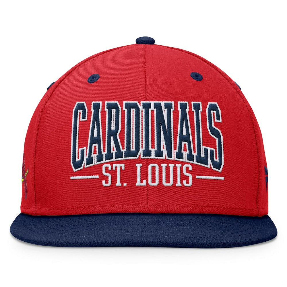 St. Louis Cardinals Fanatics Fundamental Bold Snapback Hat - Red/Navy - Fanatics on Sale