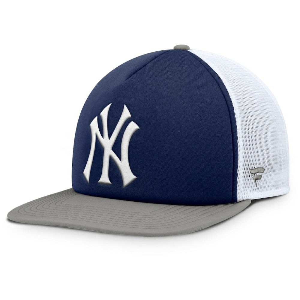 New York Yankees Fanatics Fundamental Foam Front Snapback Hat - Navy/White - Fanatics Discount