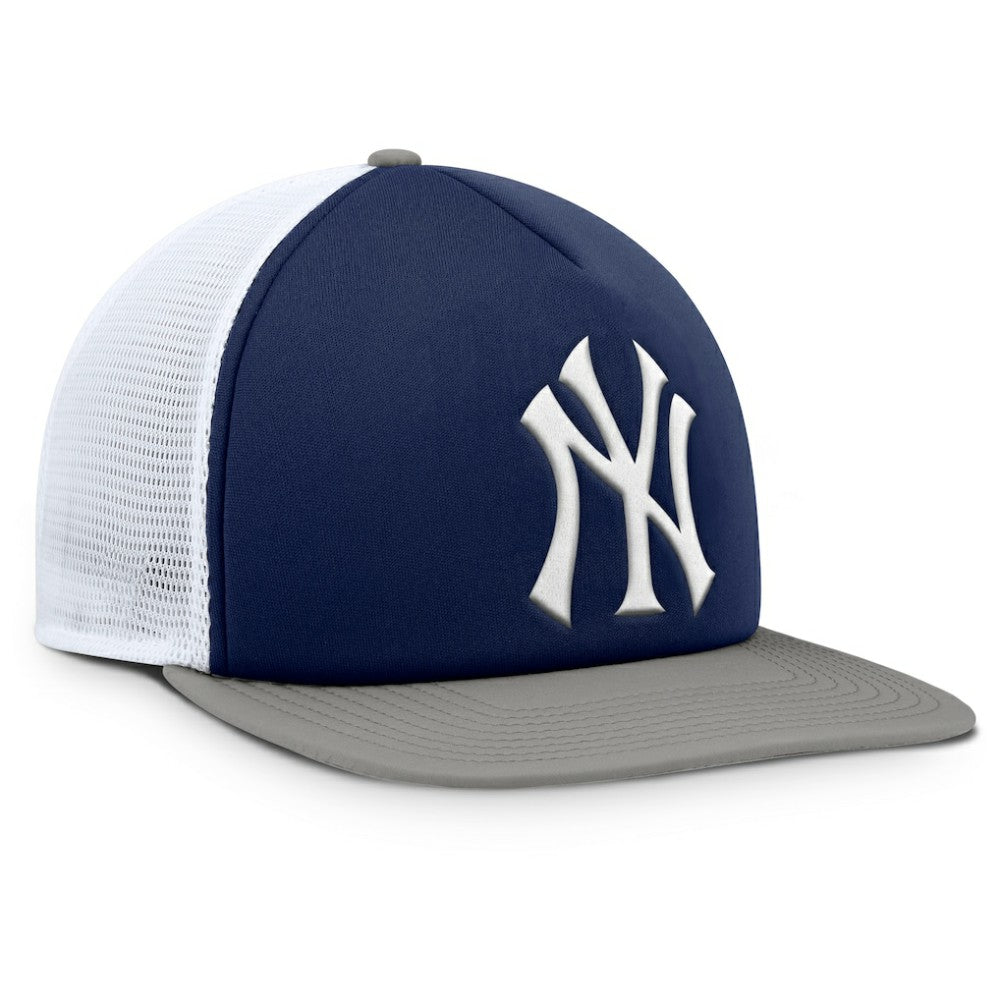 New York Yankees Fanatics Fundamental Foam Front Snapback Hat - Navy/White - Fanatics Discount