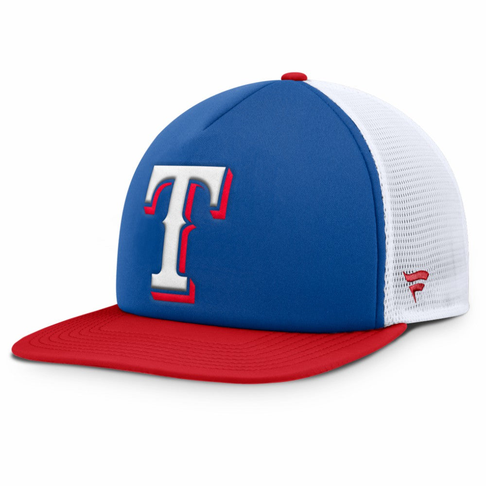 Texas Rangers Fanatics Fundamental Foam Front Snapback Hat - Royal/White - Fanatics on Sale