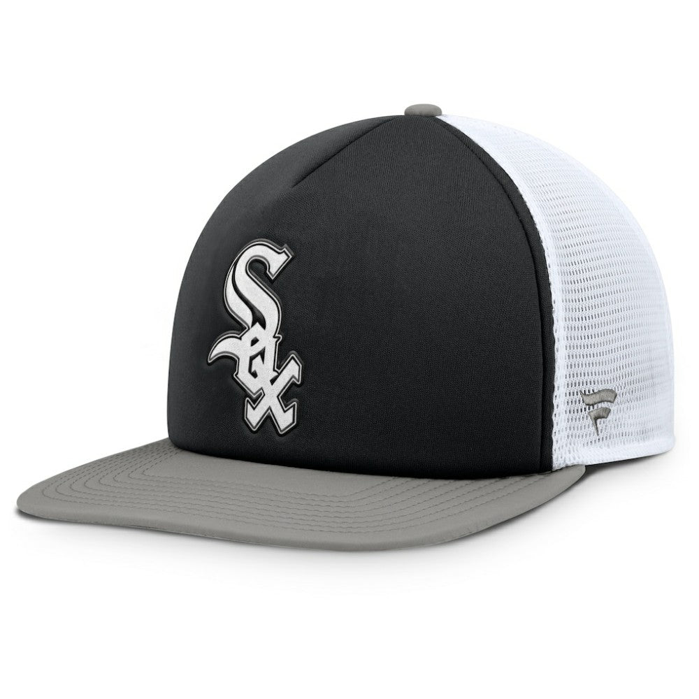 Chicago White Sox Fanatics Fundamental Foam Front Snapback Hat - Black/White - Fanatics Lifestyle
