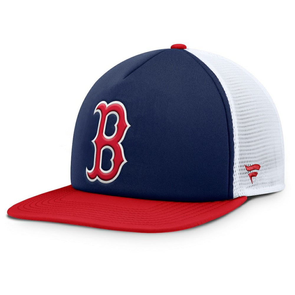 Boston Red Sox Fanatics Fundamental Foam Front Snapback Hat - Navy/White - Fanatics Sale