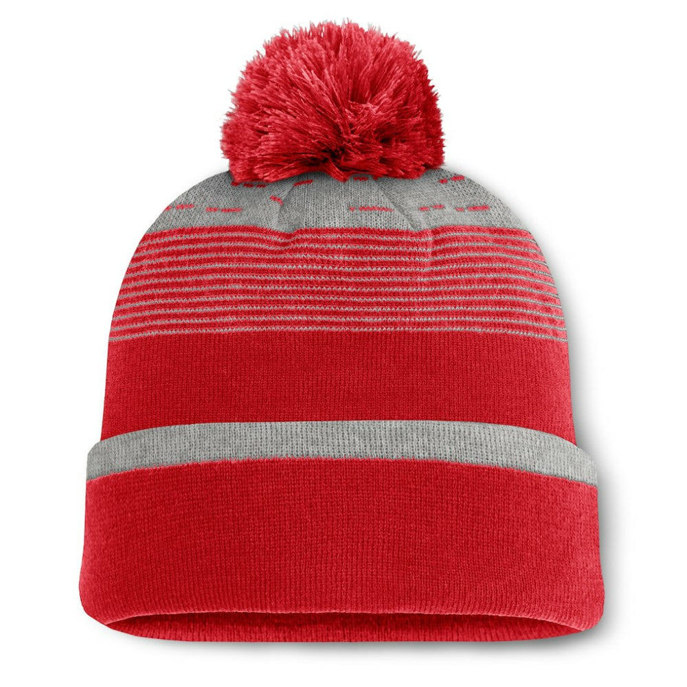 Washington Nationals Fanatics Fundamental Gradient Cuffed Knit Hat with Pom - Red - Fanatics Discount
