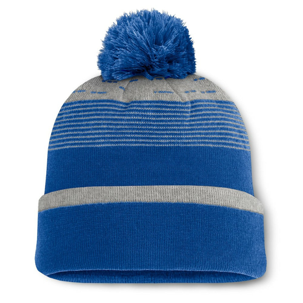 Chicago Cubs Fanatics Fundamental Gradient Cuffed Knit Hat with Pom - Royal - Fanatics Online