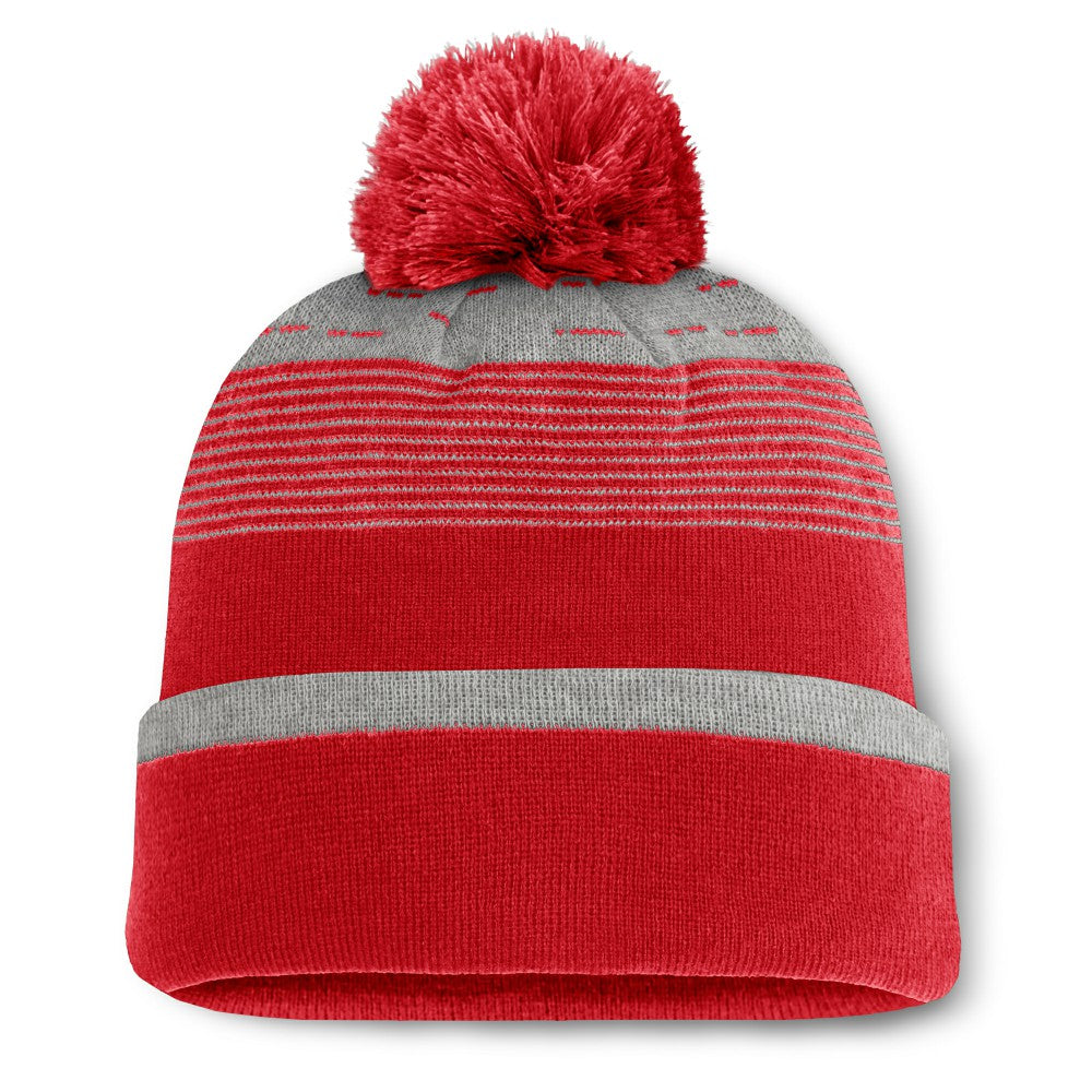 Los Angeles Angels Fanatics Fundamental Gradient Cuffed Knit Hat with Pom - Red - Fanatics Discount
