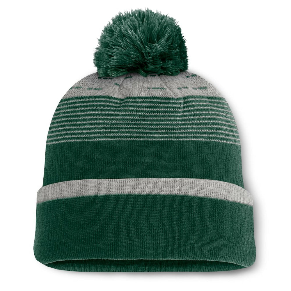 Athletics Fanatics Fundamental Gradient Cuffed Knit Hat with Pom - Green - Fanatics Sale