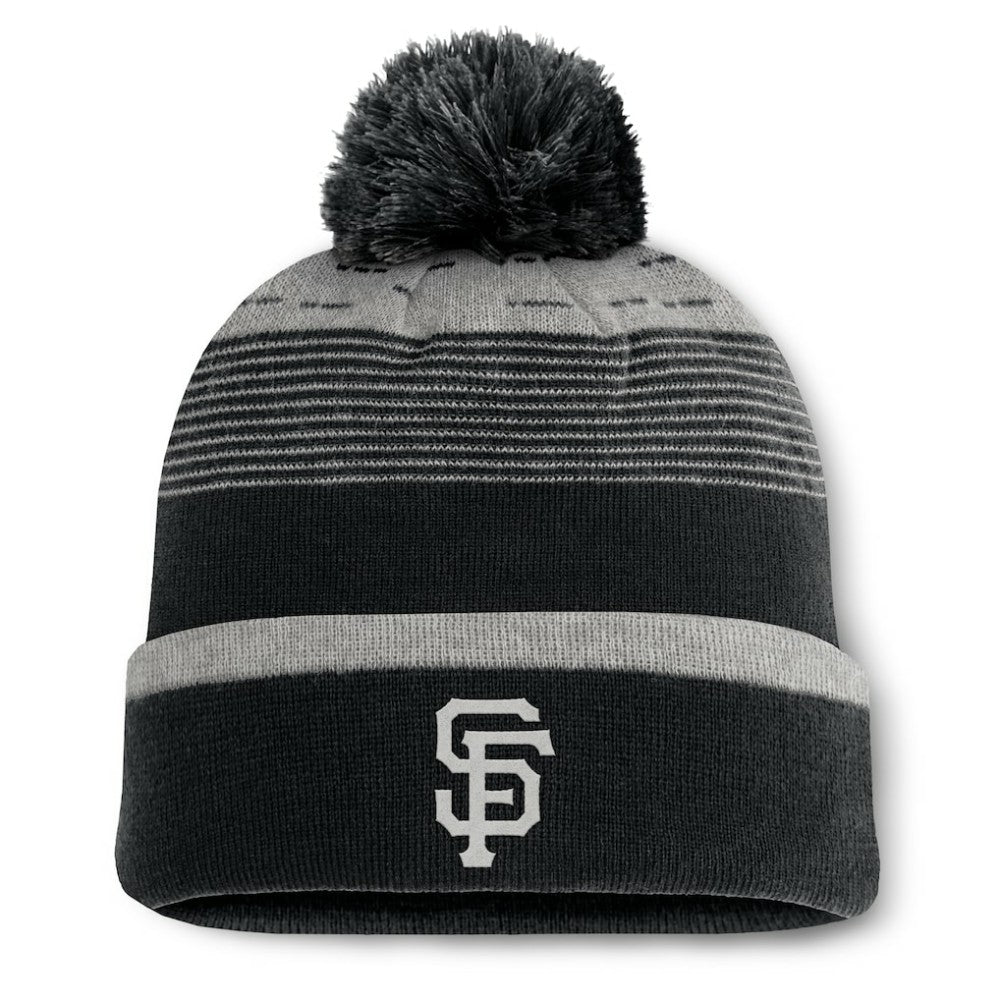 San Francisco Giants Fanatics Fundamental Gradient Cuffed Knit Hat with Pom - Black - Fanatics Online