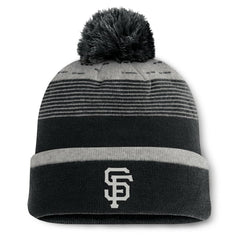 San Francisco Giants Fanatics Fundamental Gradient Cuffed Knit Hat with Pom - Black - Fanatics Online