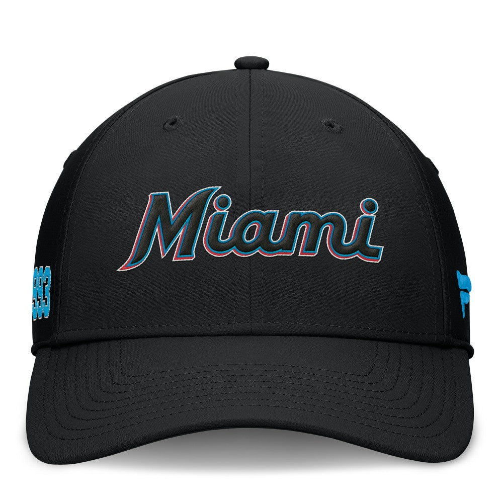 Miami Marlins Fanatics Fundamental Tag Flex Hat - Black - Fanatics on Sale