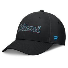 Miami Marlins Fanatics Fundamental Tag Flex Hat - Black - Fanatics on Sale