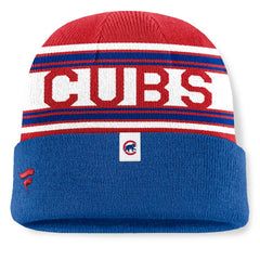 Chicago Cubs Fanatics Fundamental Team Stripe Cuffed Knit Hat - Royal - Fanatics Lifestyle