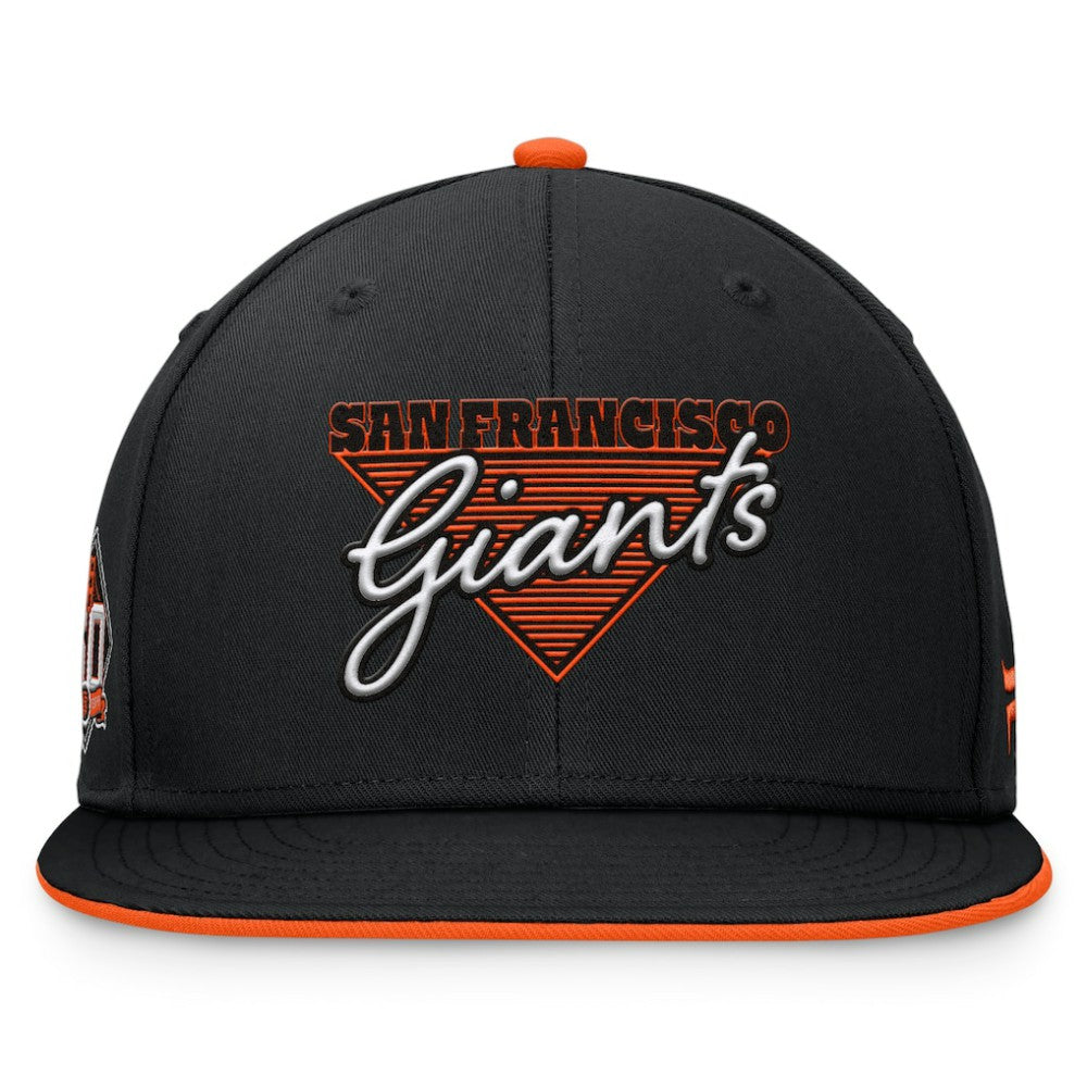 San Francisco Giants Fanatics Fundamental Tri-Script Fitted Hat - Black - Fanatics Lifestyle