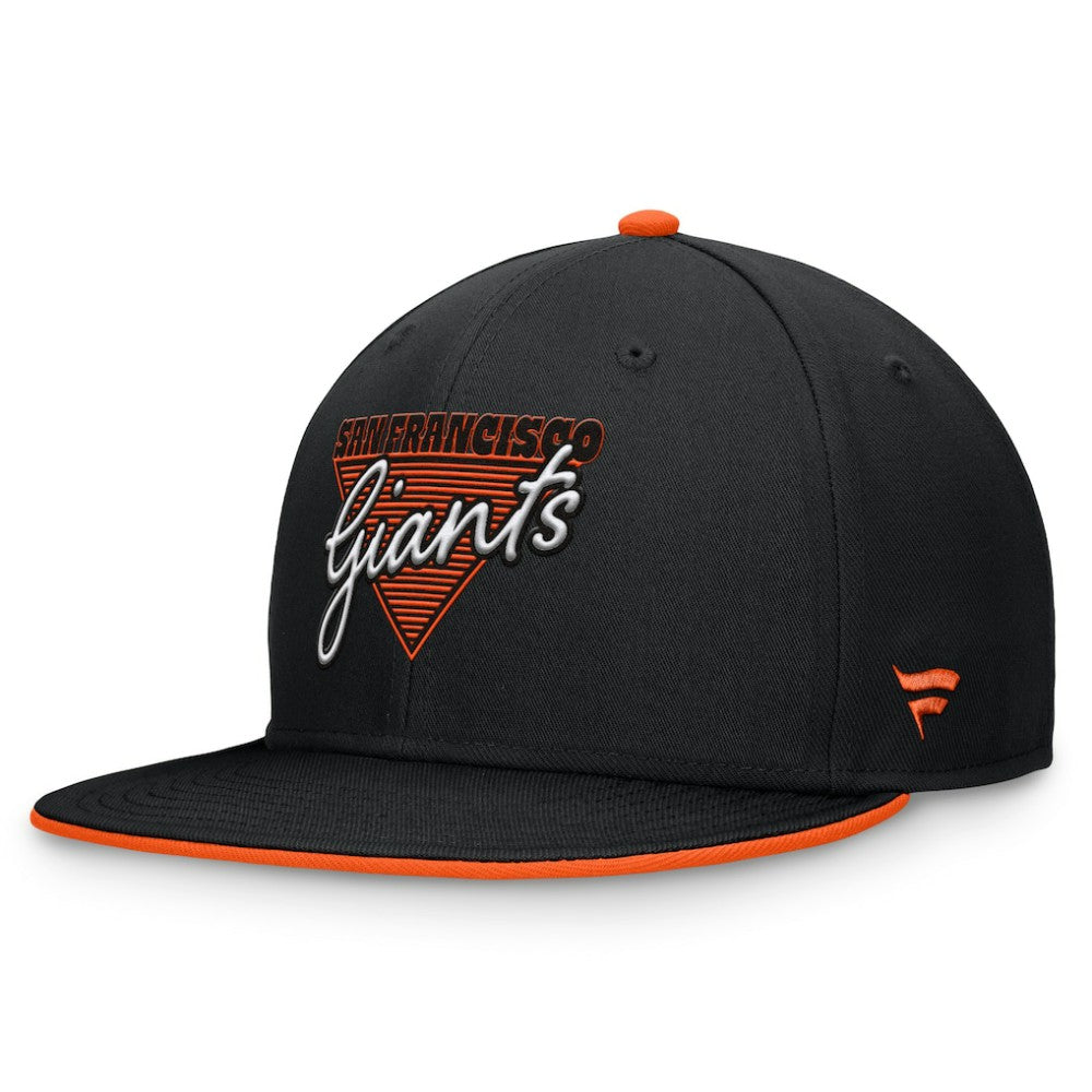 San Francisco Giants Fanatics Fundamental Tri-Script Fitted Hat - Black - Fanatics Lifestyle