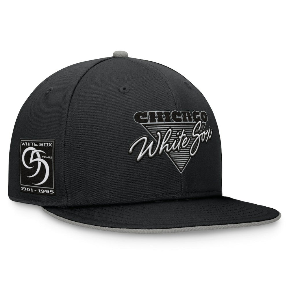 Chicago White Sox Fanatics Fundamental Tri-Script Fitted Hat - Black - Fanatics Sale