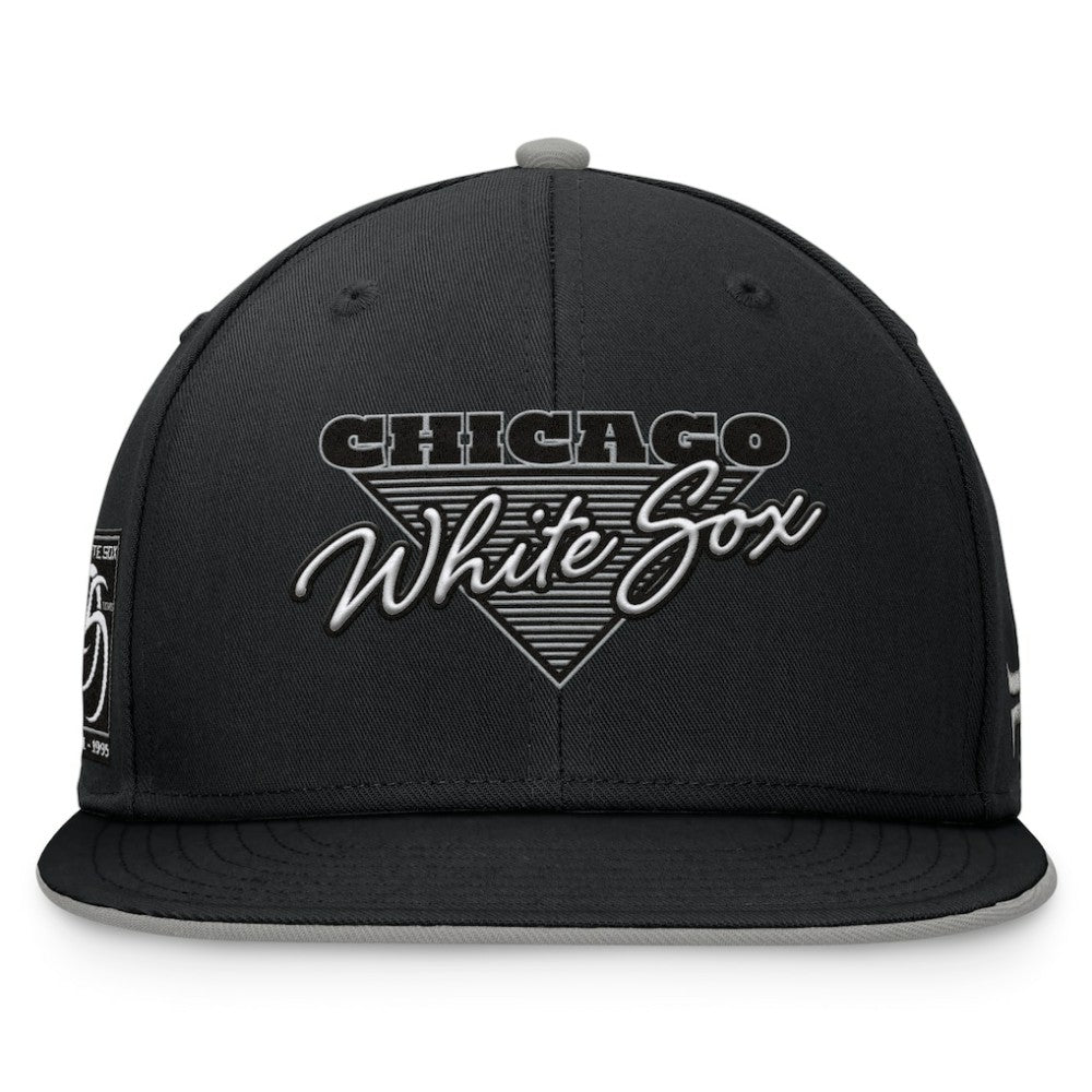 Chicago White Sox Fanatics Fundamental Tri-Script Fitted Hat - Black - Fanatics Sale