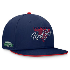 Boston Red Sox Fanatics Fundamental Tri-Script Fitted Hat - Navy - Fanatics Discount