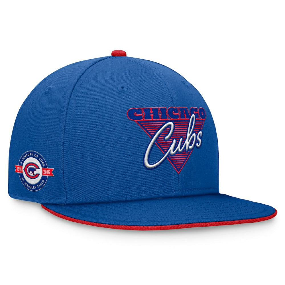 Chicago Cubs Fanatics Fundamental Tri-Script Fitted Hat - Royal - Fanatics Online