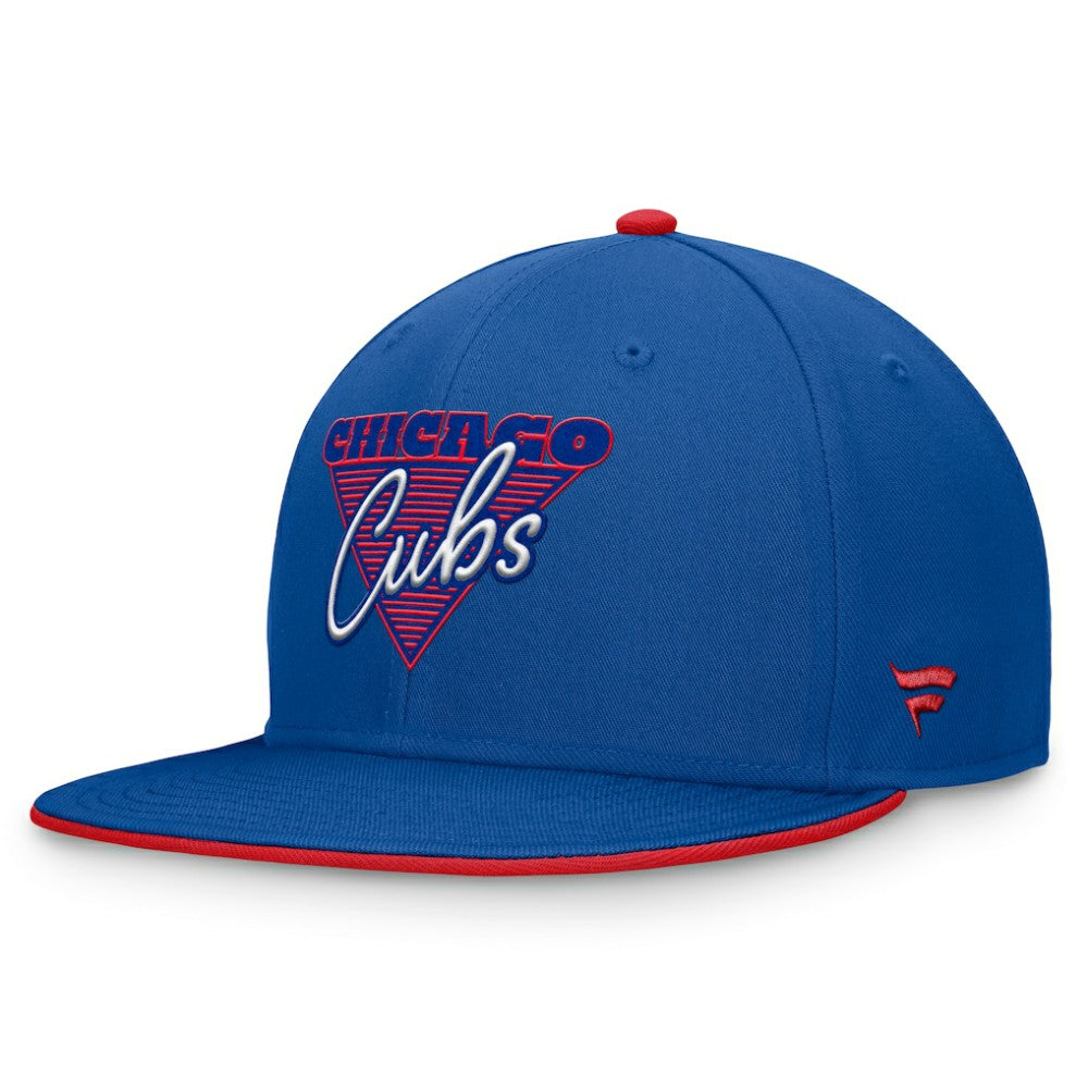 Chicago Cubs Fanatics Fundamental Tri-Script Fitted Hat - Royal - Fanatics Online