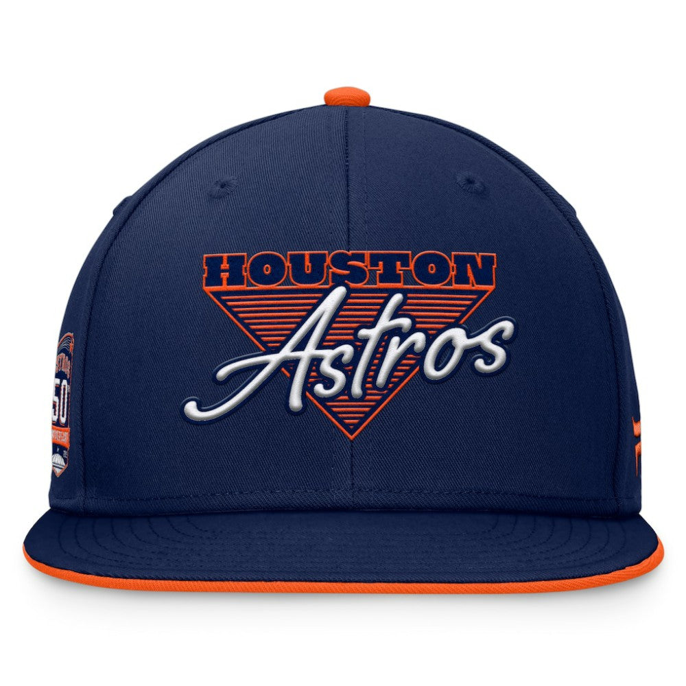 Houston Astros Fanatics Fundamental Tri-Script Fitted Hat - Navy - Fanatics Discount