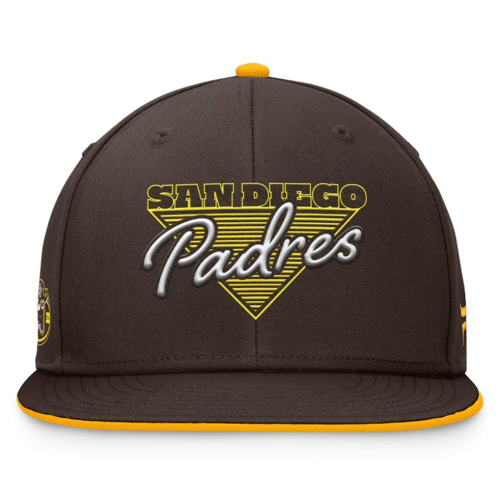 San Diego Padres Fanatics Fundamental Tri-Script Fitted Hat - Brown - Fanatics Sale
