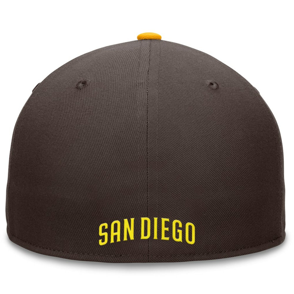 San Diego Padres Fanatics Fundamental Tri-Script Fitted Hat - Brown - Fanatics Sale