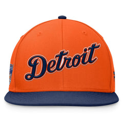 Detroit Tigers Fanatics Fundamental Two-Tone Fitted Hat - Orange - Fanatics Discount