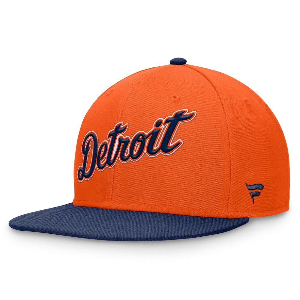 Detroit Tigers Fanatics Fundamental Two-Tone Fitted Hat - Orange - Fanatics Discount