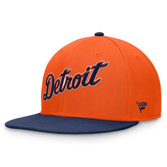 Detroit Tigers Fanatics Fundamental Two-Tone Fitted Hat - Orange - Fanatics Discount