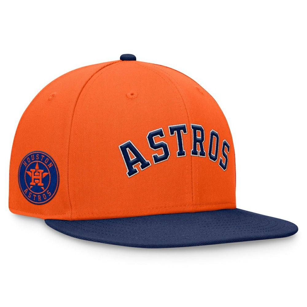 Houston Astros Fanatics Fundamental Two-Tone Fitted Hat - Orange/Navy - Fanatics Online