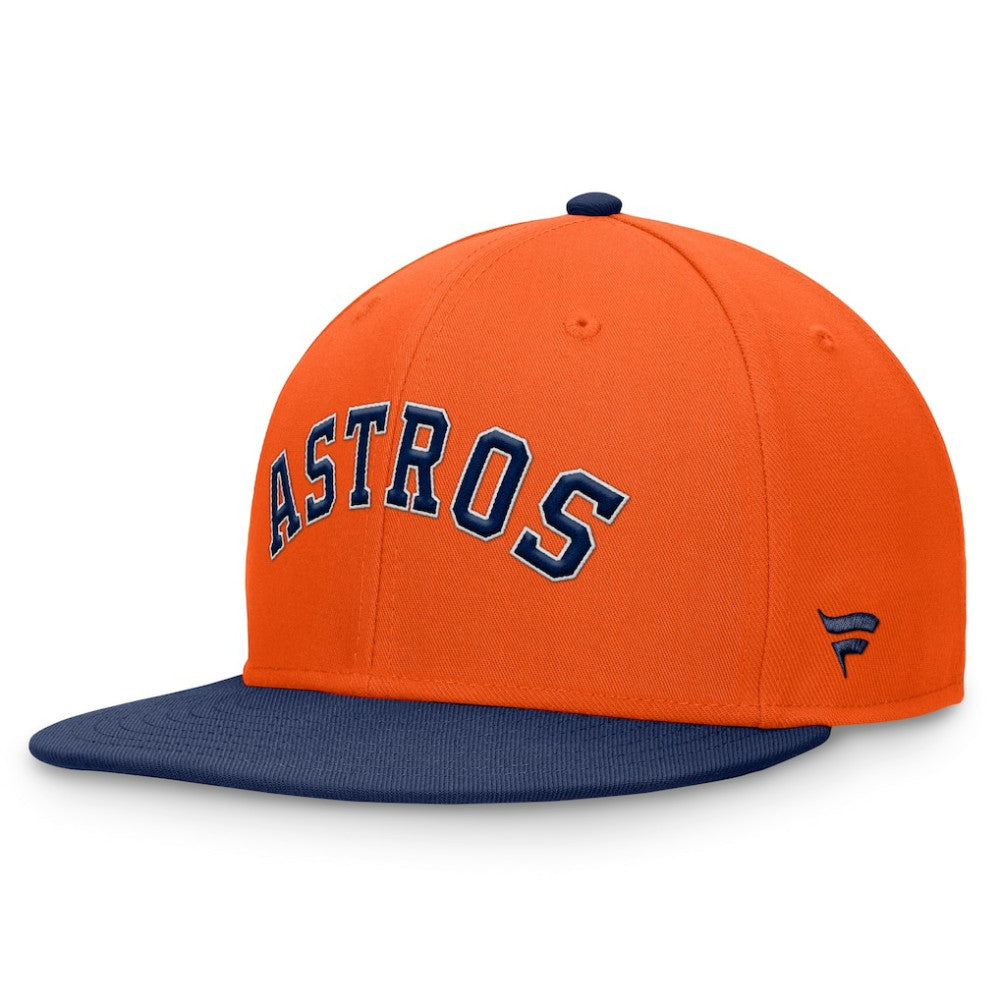 Houston Astros Fanatics Fundamental Two-Tone Fitted Hat - Orange/Navy - Fanatics Online