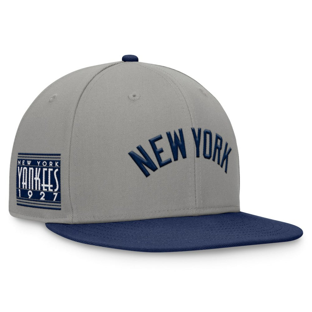 New York Yankees Fanatics Fundamental Two-Tone Fitted Hat - Gray - Fanatics Online