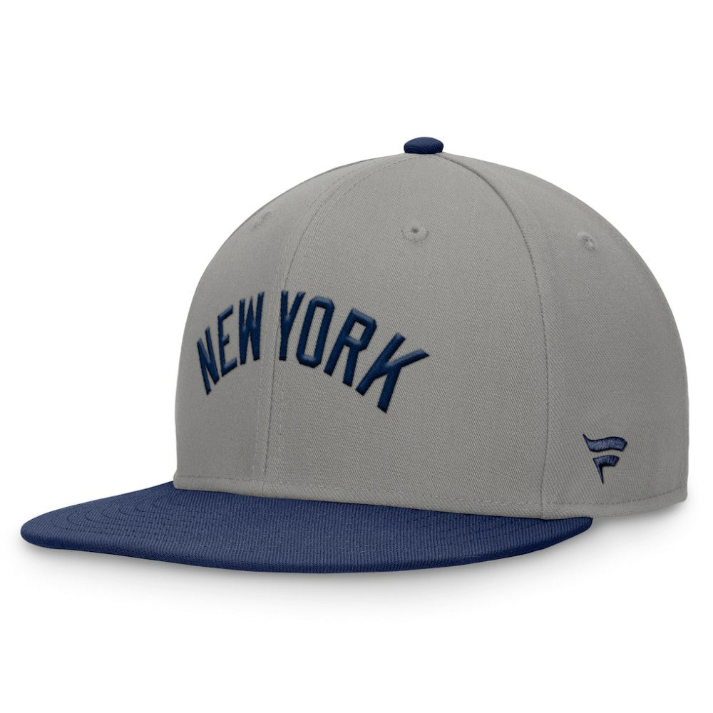 New York Yankees Fanatics Fundamental Two-Tone Fitted Hat - Gray - Fanatics Online