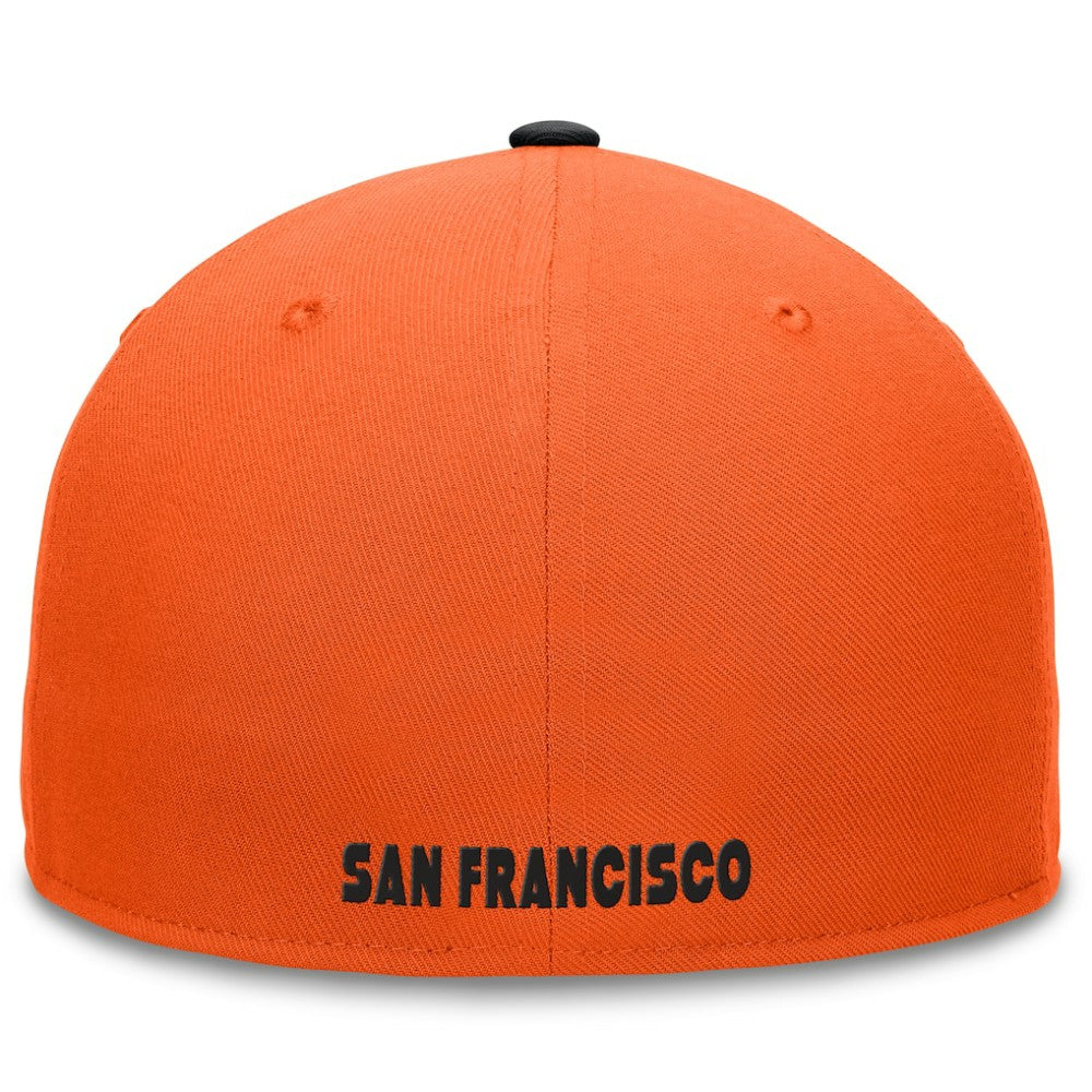 San Francisco Giants Fanatics Fundamental Two-Tone Fitted Hat - Orange/Black - Fanatics Sale