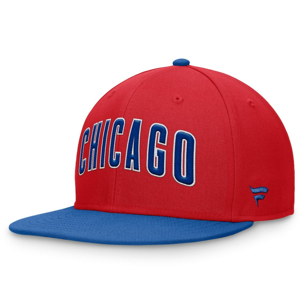 Chicago Cubs Fanatics Fundamental Two-Tone Fitted Hat - Red - Fanatics Discount