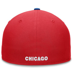 Chicago Cubs Fanatics Fundamental Two-Tone Fitted Hat - Red - Fanatics Discount