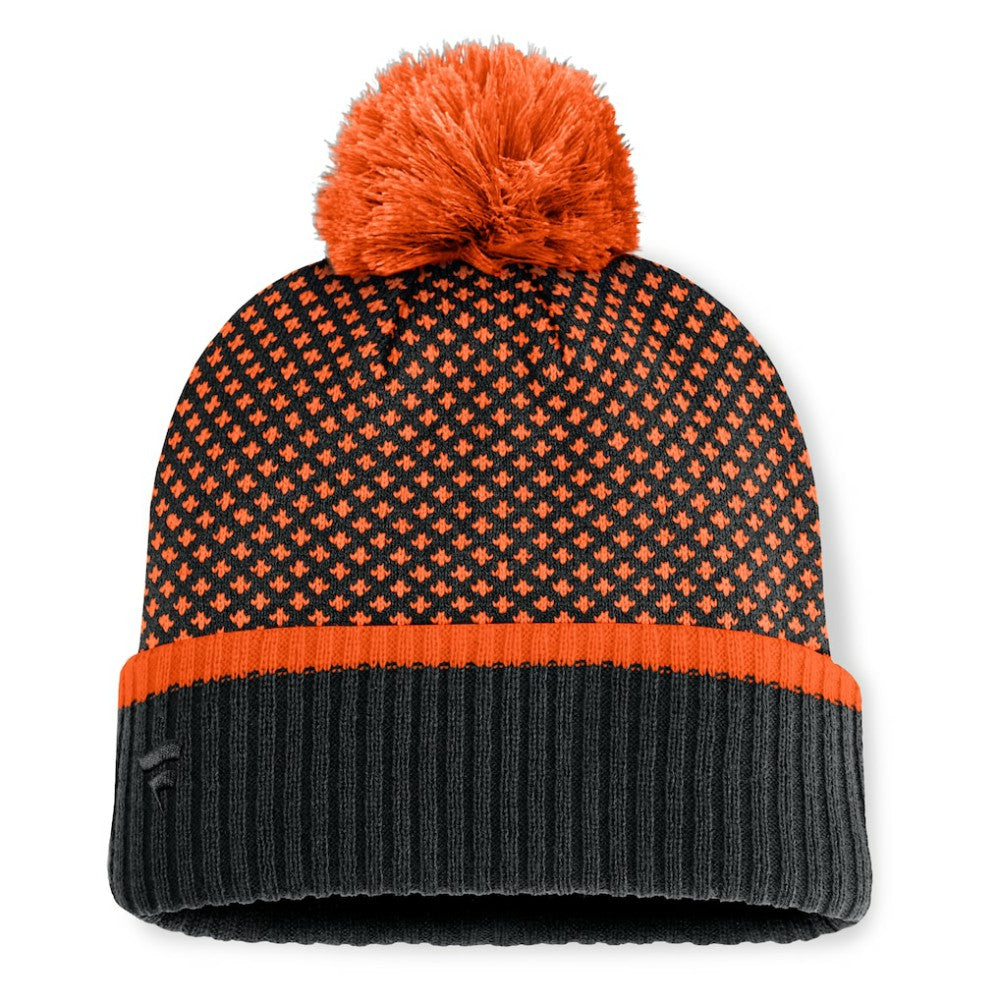 San Francisco Giants Fanatics Women's Fundamental Jacquard Cuffed Knit Hat with Pom - Black - Fanatics on Sale