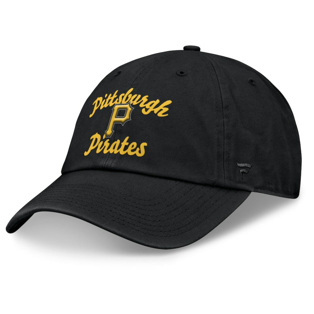 Pittsburgh Pirates Fanatics Women's Fundamental Script Logo Adjustable Hat - Black - Fanatics Online