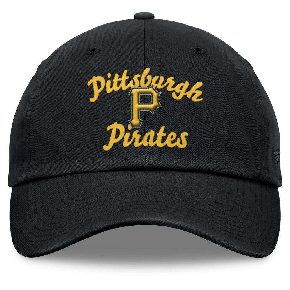 Pittsburgh Pirates Fanatics Women's Fundamental Script Logo Adjustable Hat - Black - Fanatics Online