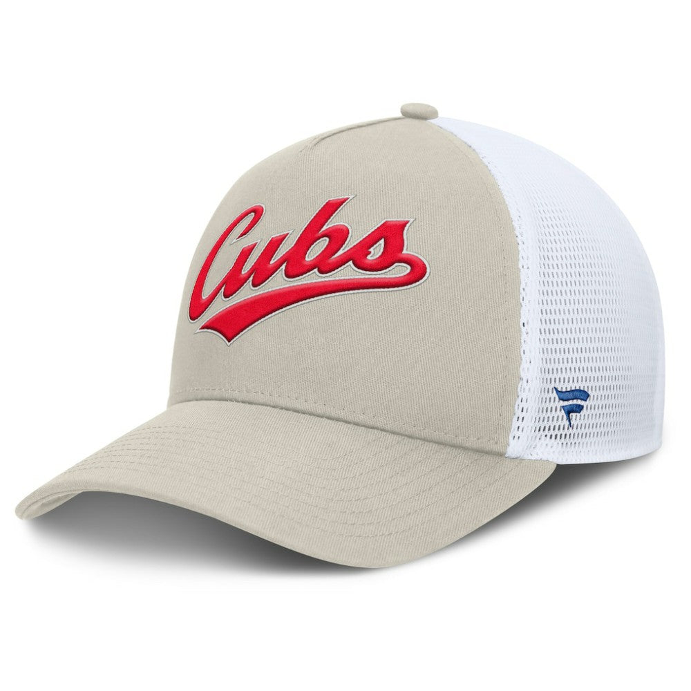 Chicago Cubs Fanatics Heritage Light Khaki A-Frame Adjustable Hat - Khaki - Fanatics Lifestyle